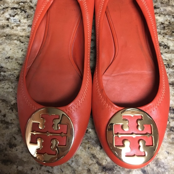 tory burch flats orange